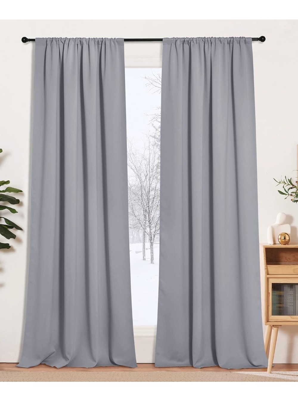 Blackout Curtains W-52 x L-108 inches, 2 Pieces